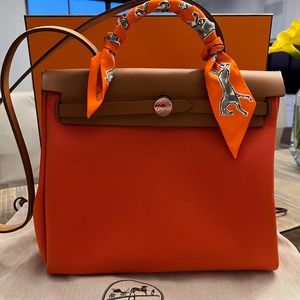 Hermes Herbag Zip 31 Orange